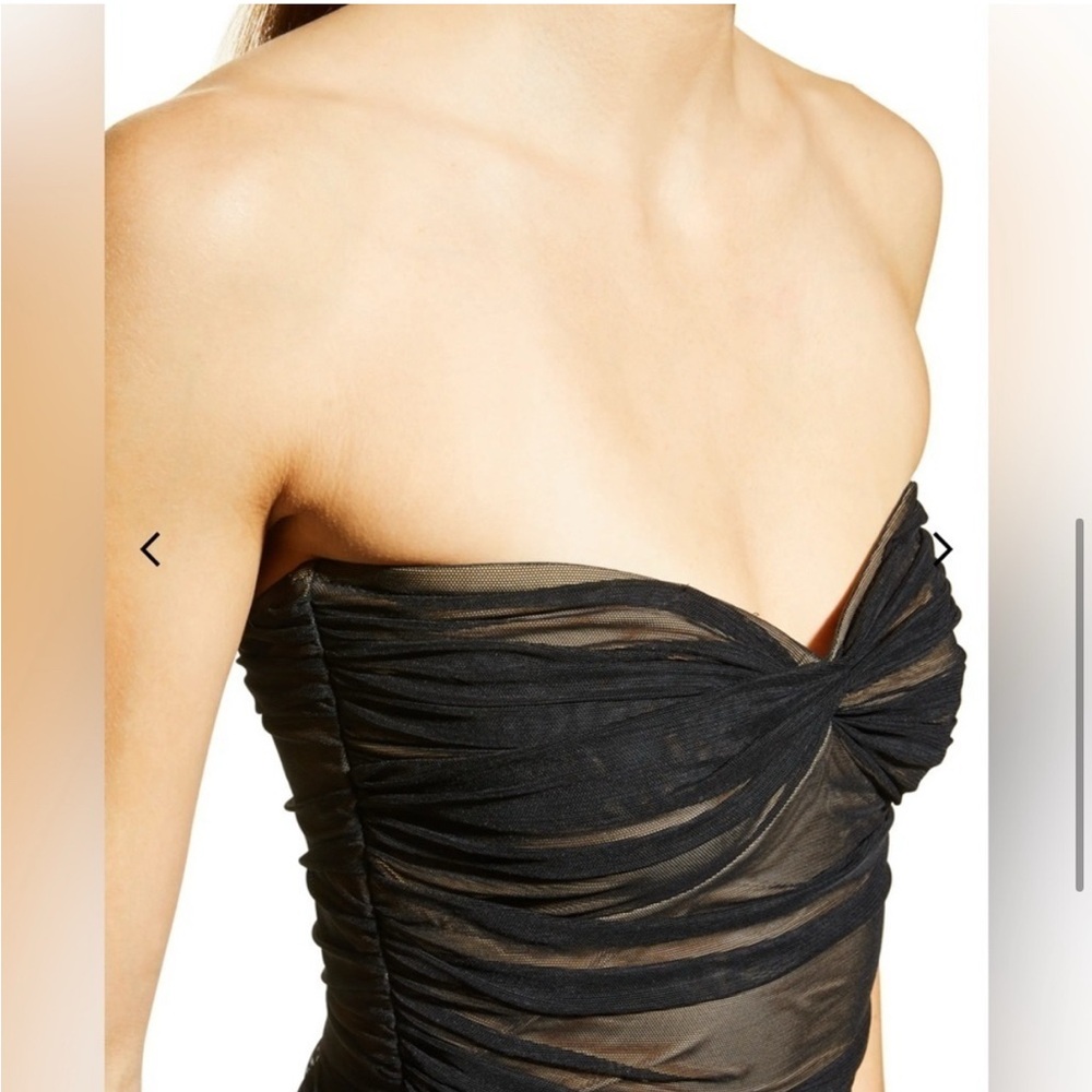 NWT Perfect NORMAKAMALI WALTER DRESS TO KNEE mesh strapless XL - Picture 4 of 13